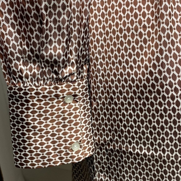 Abercrombie & Fitch Pleated Front Wrap Curve Front Long Sleeve Dress Sz Large P - Picture 9 of 17